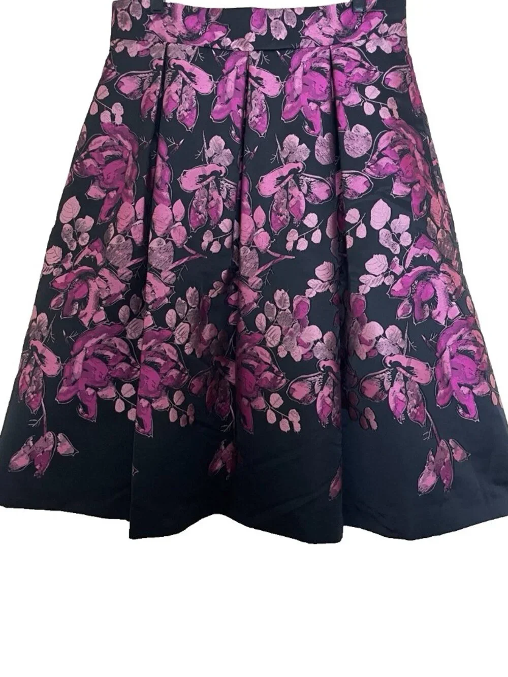 Eliza J Midi Skirt Size 14 Floral Jacquard A-line Garden Party